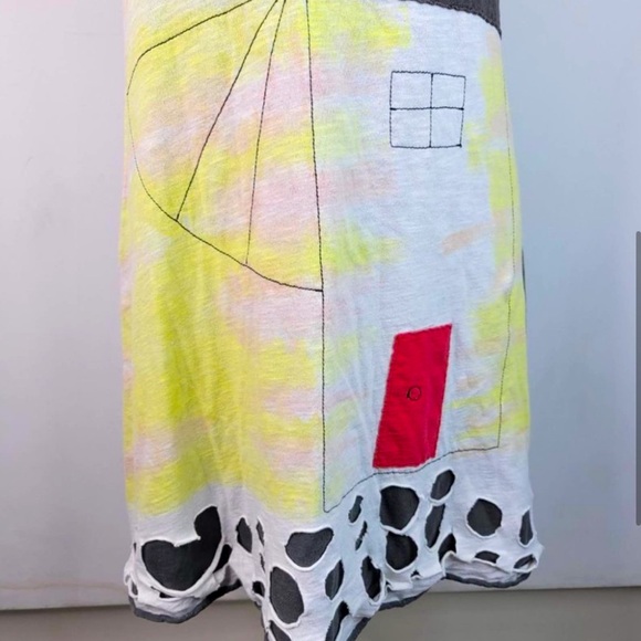 OOAK Size Small HEEL Athens Lab Tank Art Dress from Hellas Greece - Picture 4 of 10